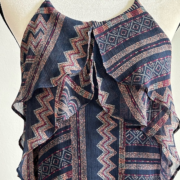 BCBG Maxazria boho southwest blue shift dress size small - Picture 8 of 8